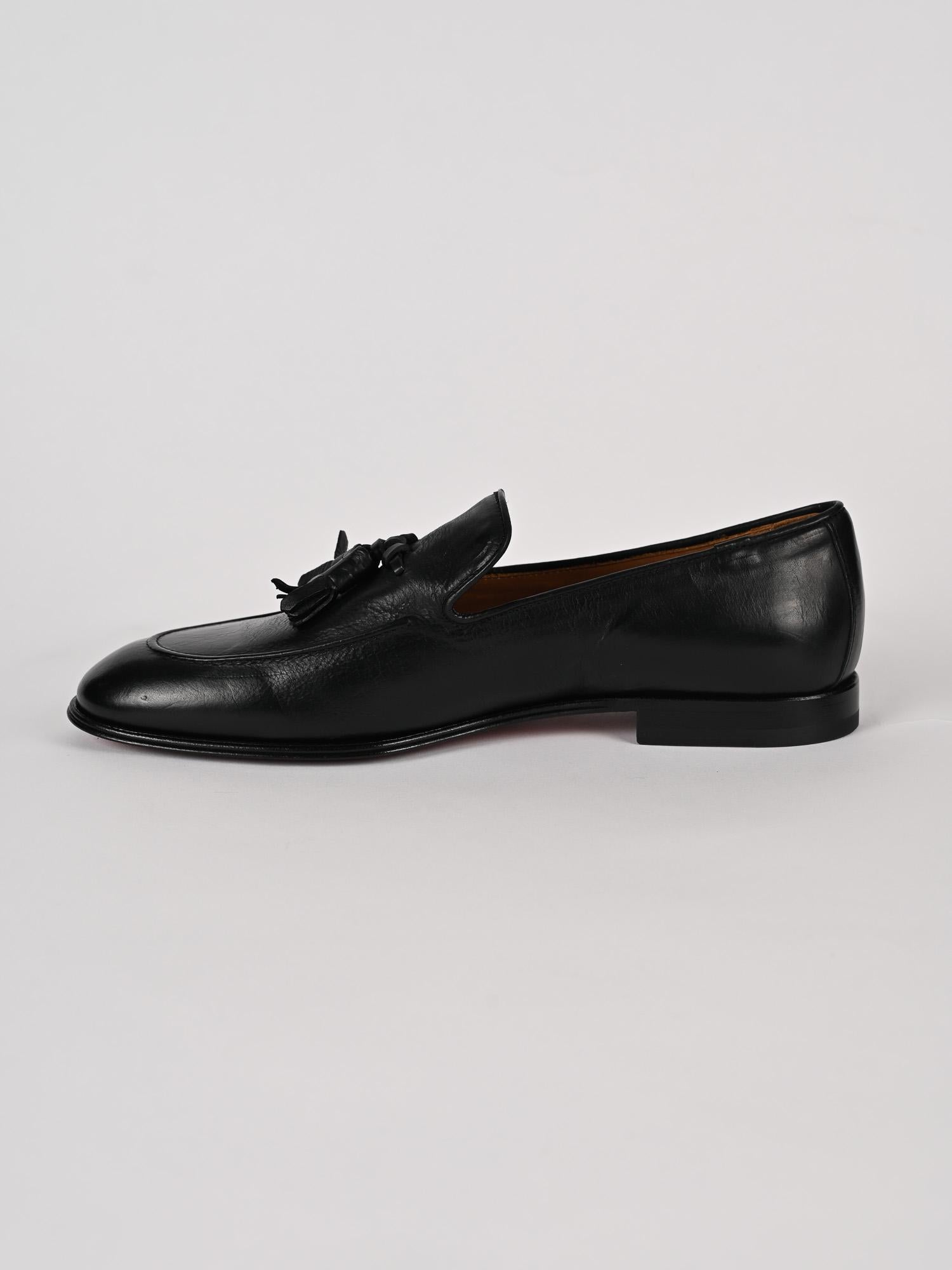 Moccasino uomo nero in pelle 1841 GARDA NERO CORVARI 