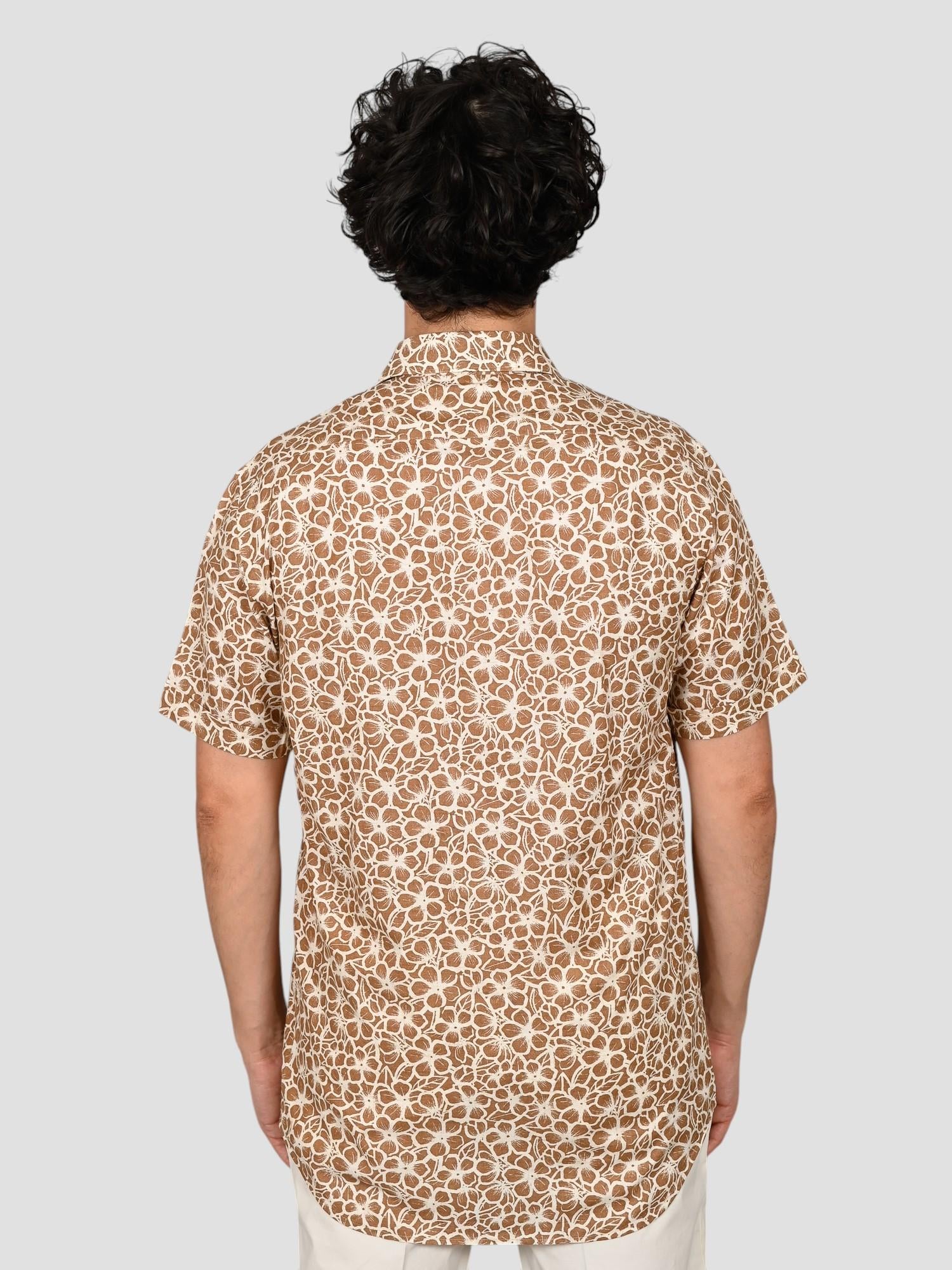 Camicia floreale TA66 8823 marrone TA668823 001 MARCUS 