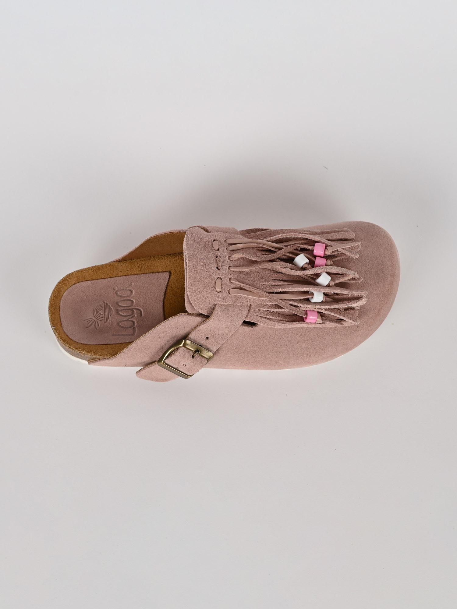 Sabot donna DANDARA cipria con frange DANDARA FRANGE CIPRIA LAGOA 