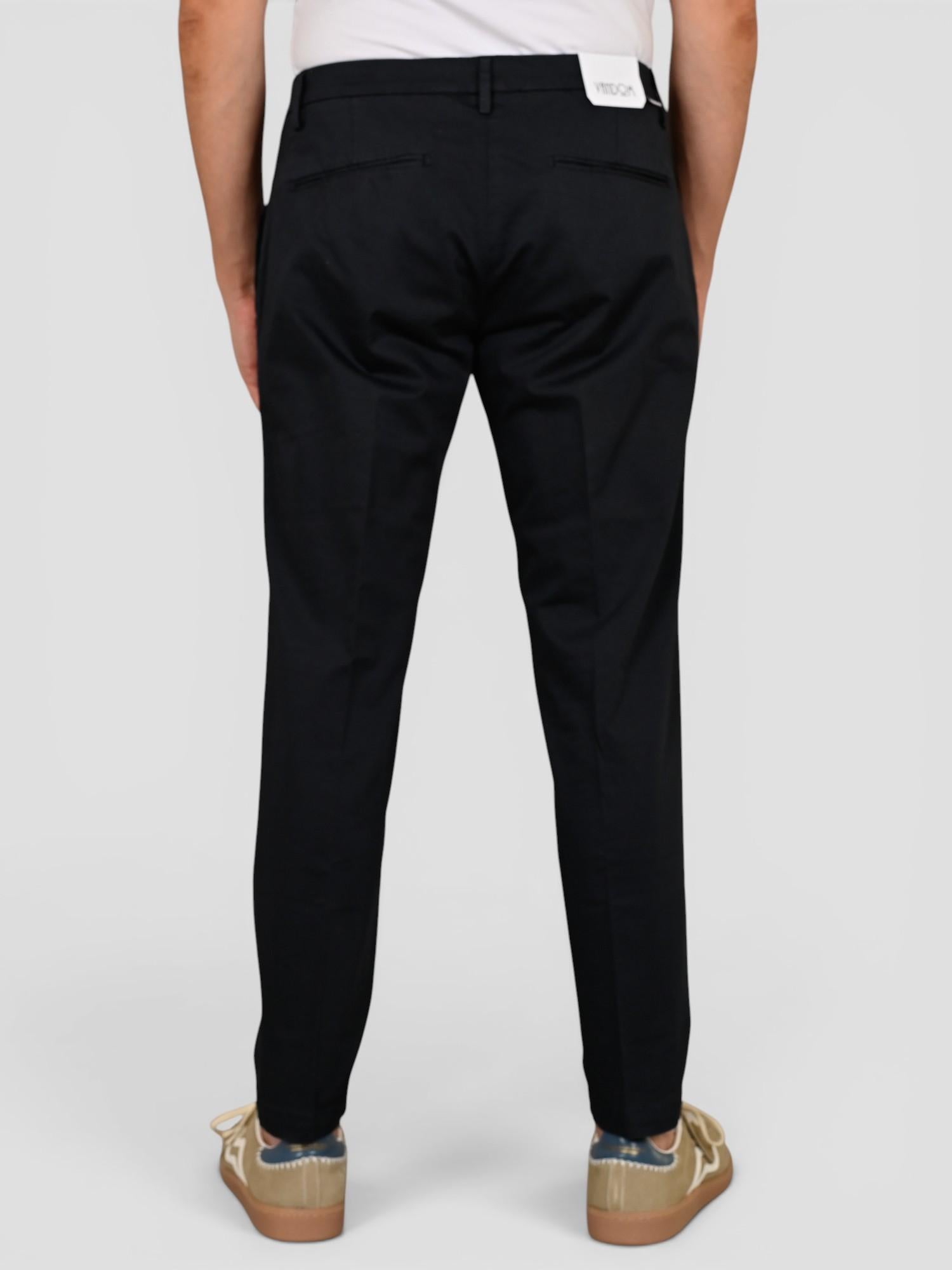 Chino blu STEFANO ventre piatto raso STEFANOT1 BLU VANDOM 