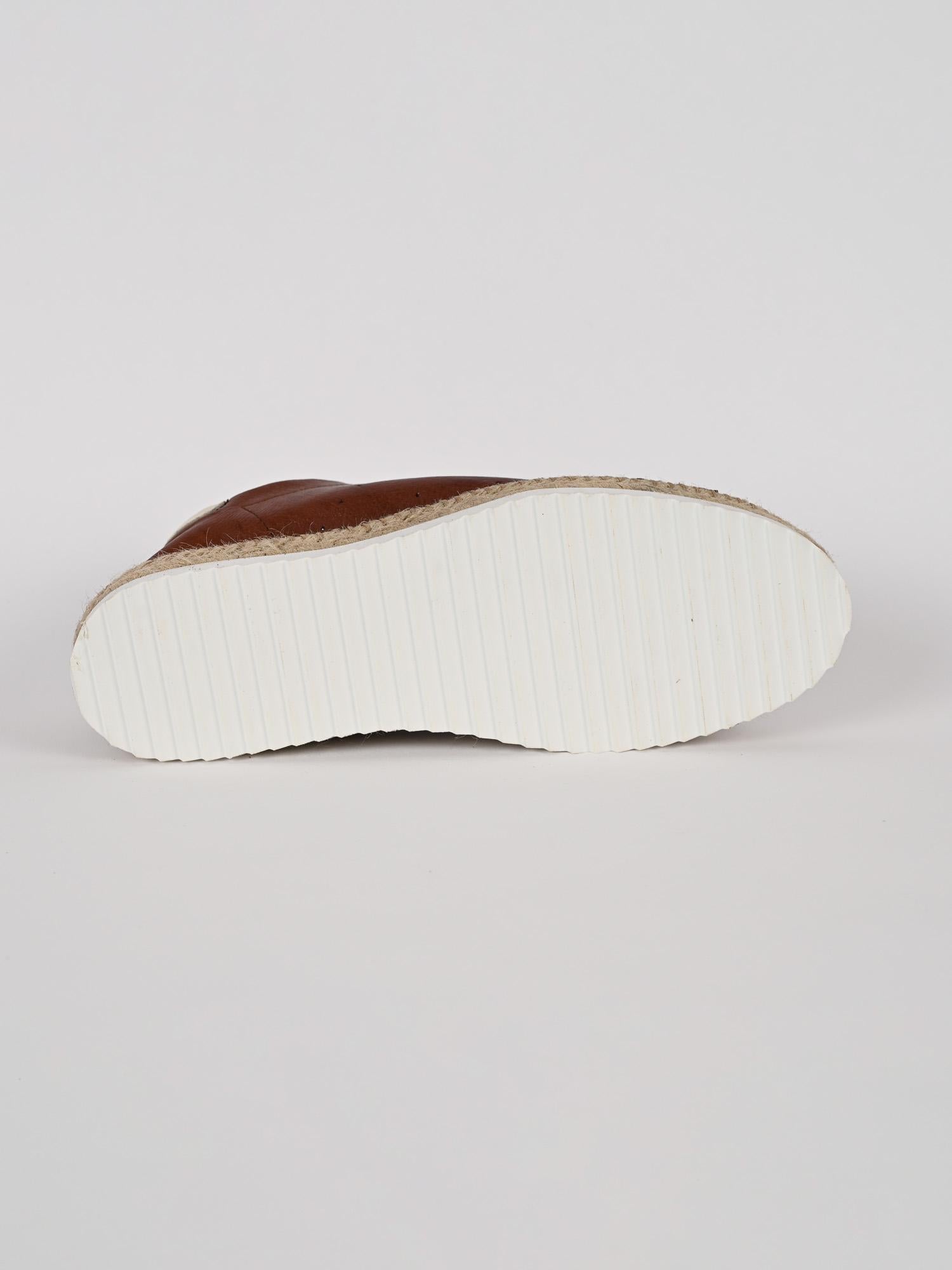 Espadrillas stringata LYON CUT BROWN pelle lavata LYON CUT BROWN LAGOA 