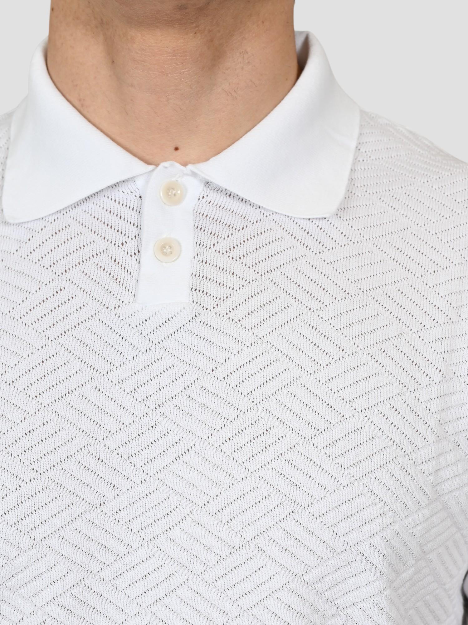 Polo basket bianco ottico WO 0861 WO 0861 0900 WOOL & CO. 