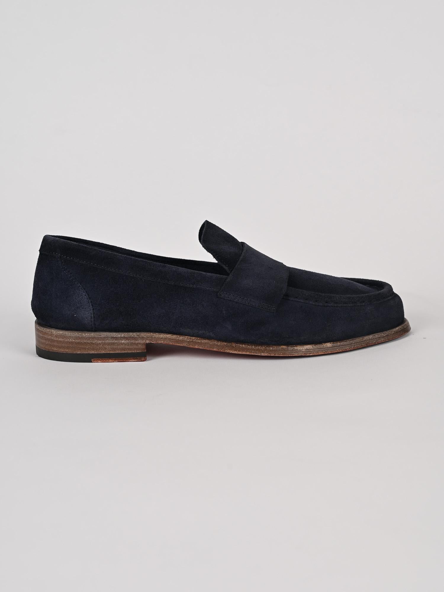 Mocassino uomo blu marino pelle velour 1867 VELOUR 2702 MARINHO CORVARI 