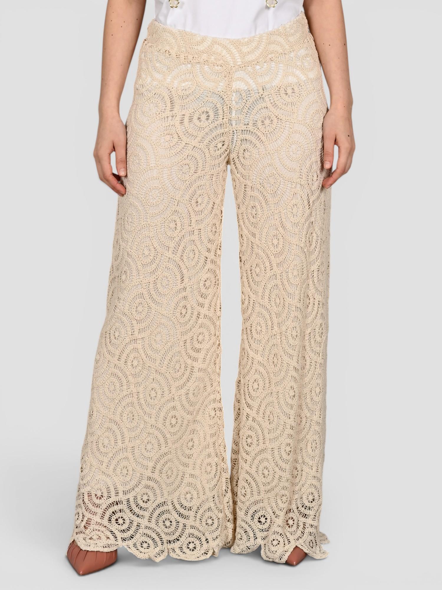 Pantalone pizzo S25P865 con coulisse S25P865 FLOREALE TENSIONE IN 