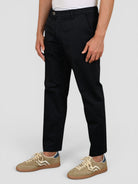 Chino blu STEFANO ventre piatto raso STEFANOT1 BLU VANDOM 