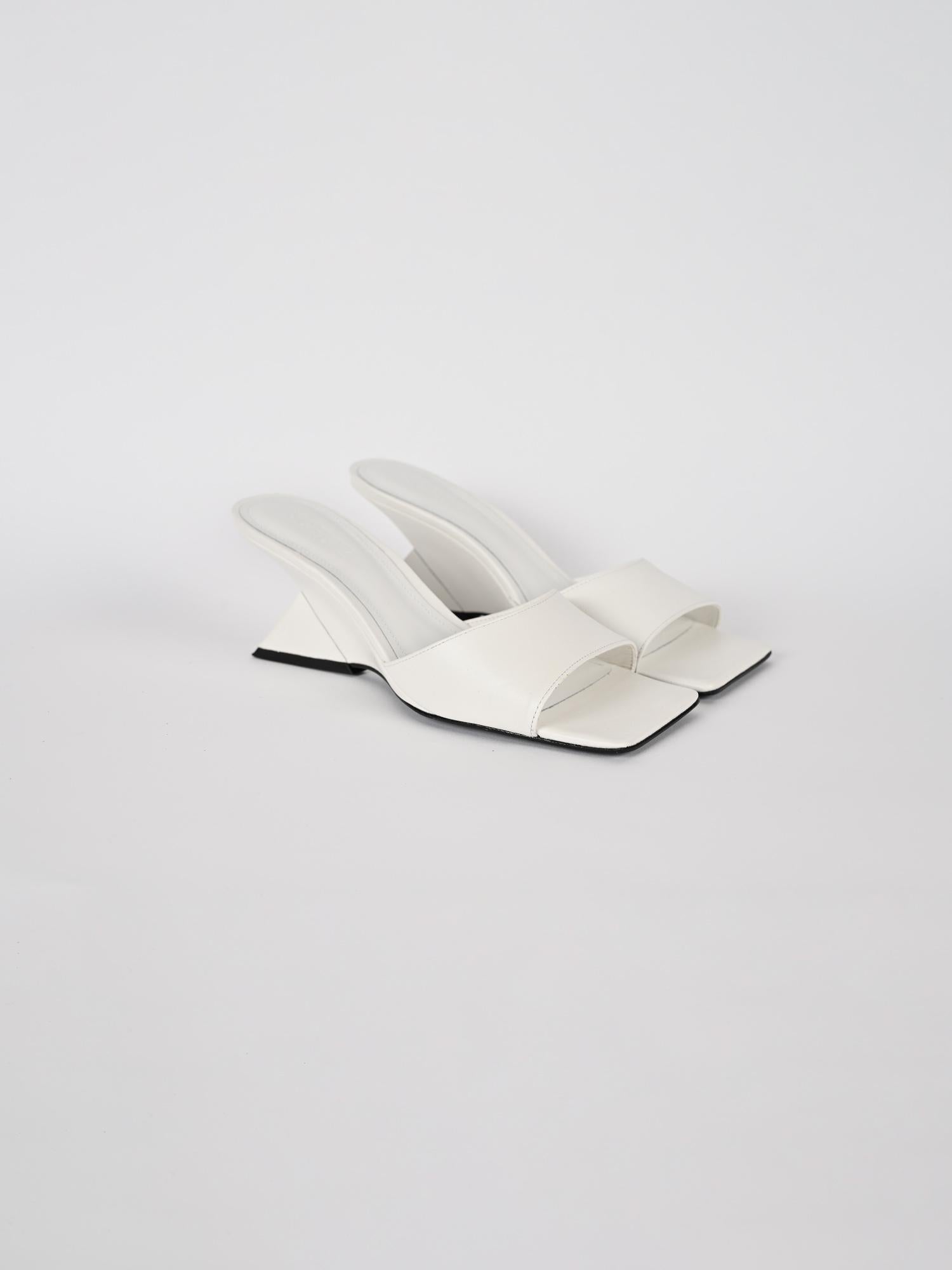 Mules donna bianca tacco sculpture S220010002 WHITE SCHUTZ 
