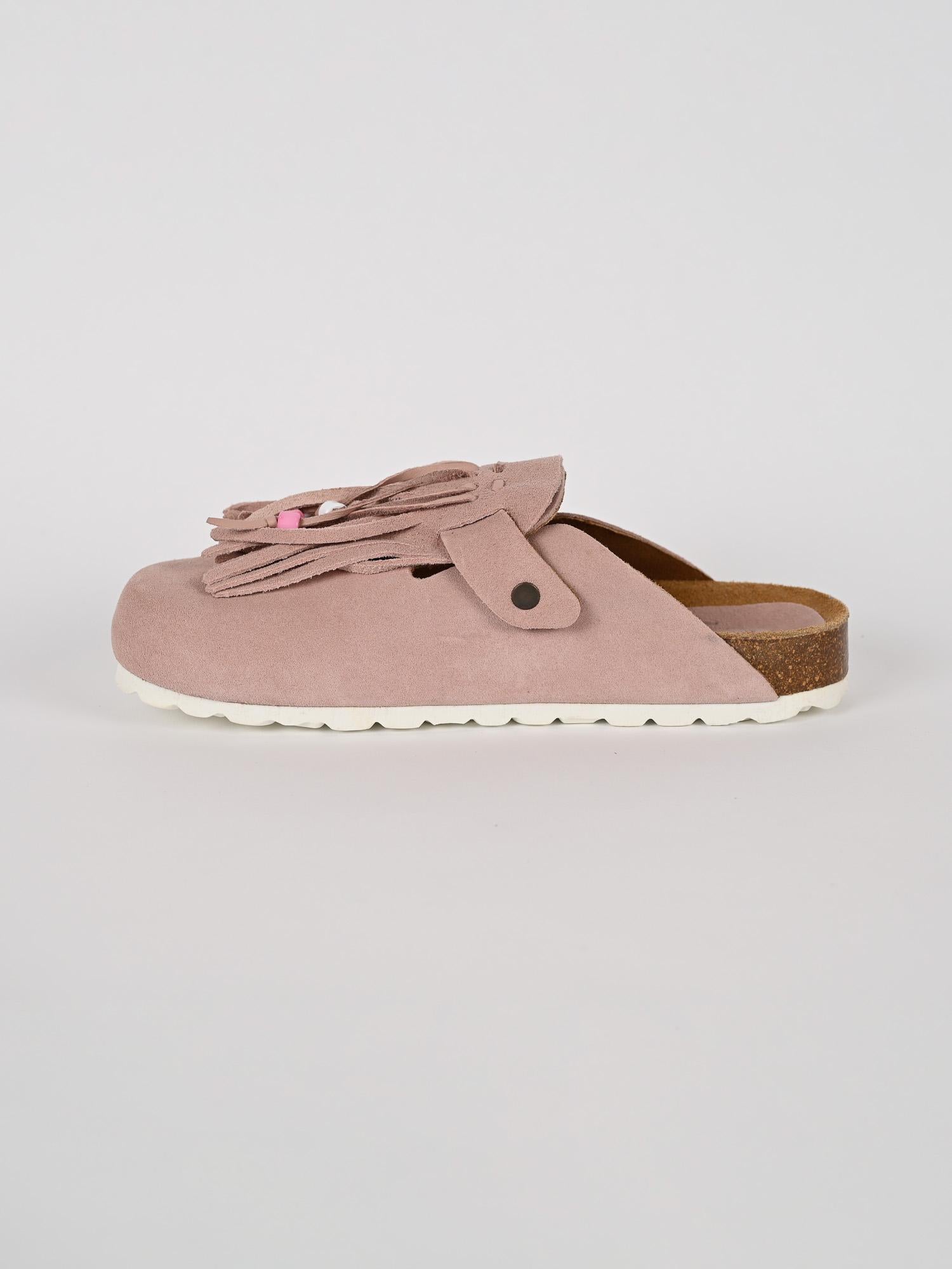 Sabot donna DANDARA cipria con frange DANDARA FRANGE CIPRIA LAGOA 