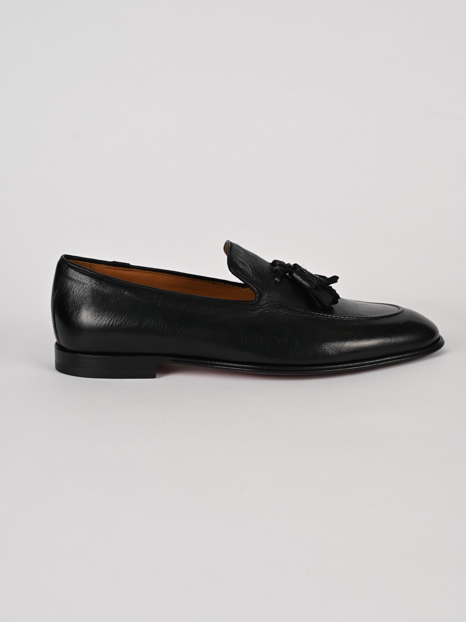 Moccasino uomo nero in pelle 1841 GARDA NERO CORVARI 