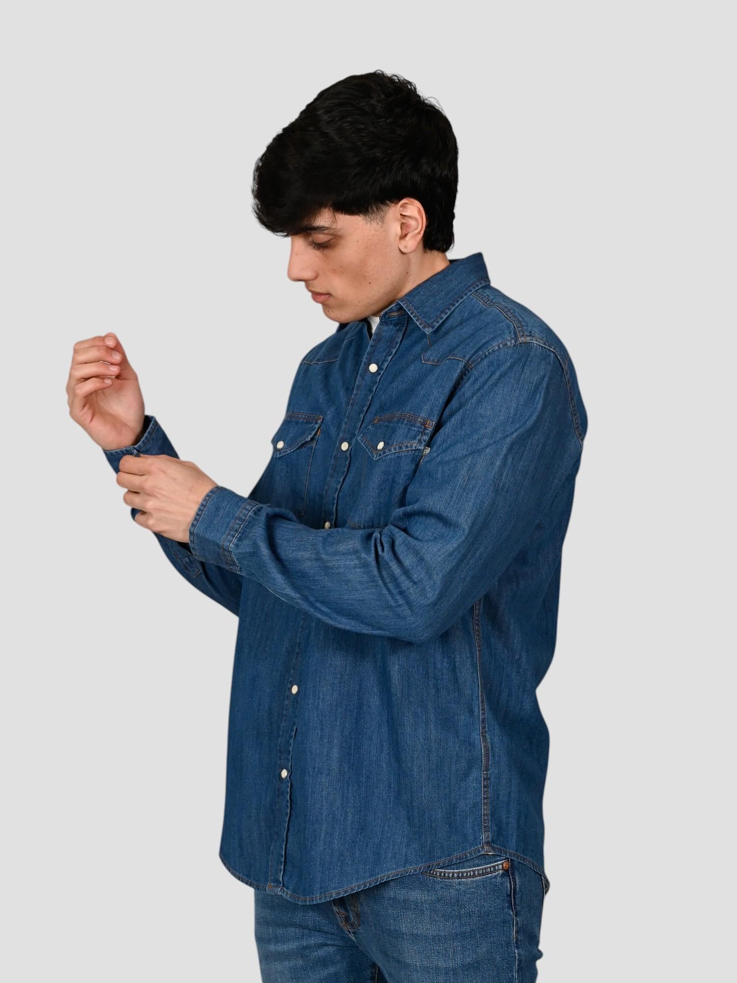 Shirt cobalt stone MARTIN MAN denim MARTIN MAN COBALT STONE ROY ROGER'S 