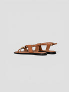 Sandalo cuoio 8176 TAN incrocio 8176 TAN CORRIDONI MILANO 