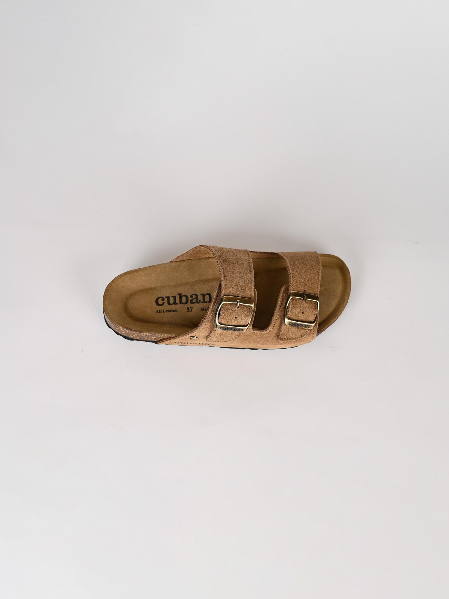 Sandalo donna AMALIA beige in suede AMALIA102 BEIGE CUBANAS 
