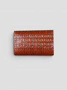Clutch artigianale in pelle stampa cocco cognac POCHETTE COGNAC ALBERTO LUTI 