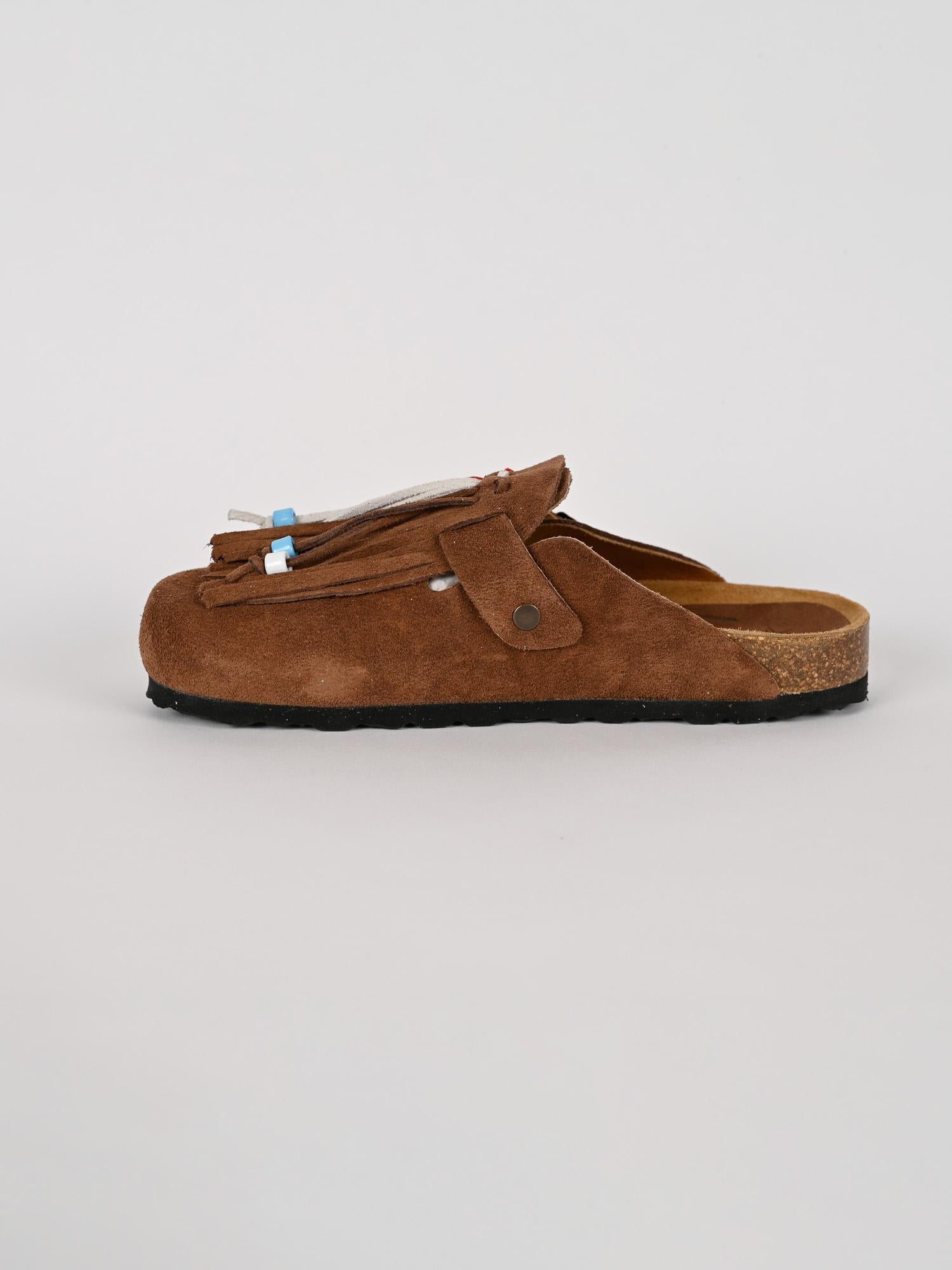 Sabot donna DANDARA castagna con frange DANDRA FRANGE CASTAGNA LAGOA 