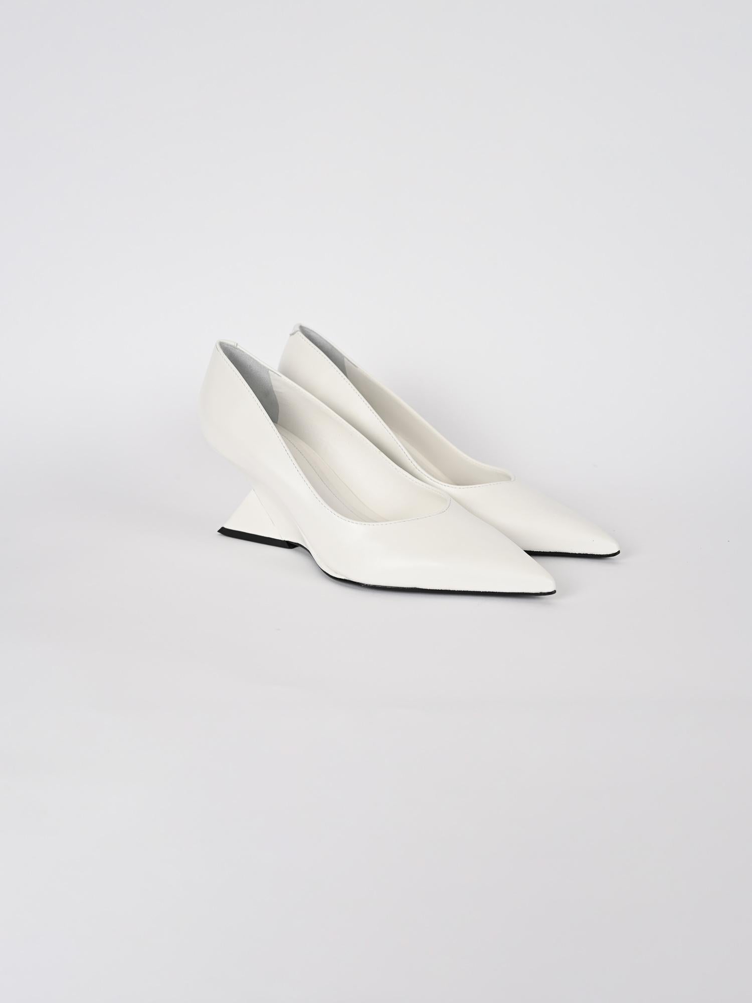 Décolleté donna bianco tacco sculpture S222010001 WHITE SCHUTZ 