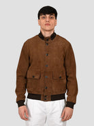 Giubbino suede RIVERSIDE SEAMLESS pecan RIVERSIDE SEAMLESS PECAN THE JACK LEATHERS 