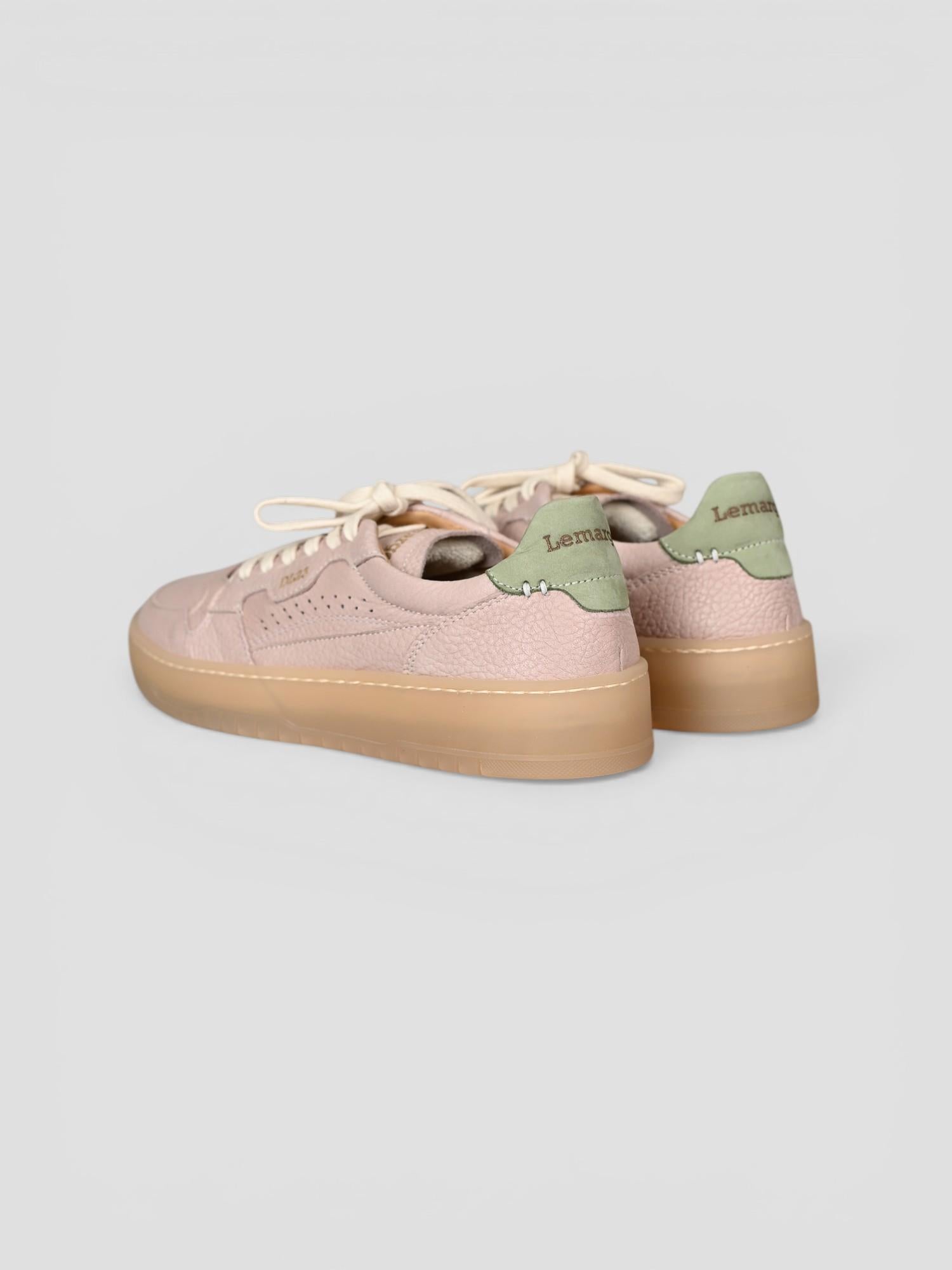 Sneakers nude HC01B nabuk green HC01B SOFFIO NUDE LEMARGO 