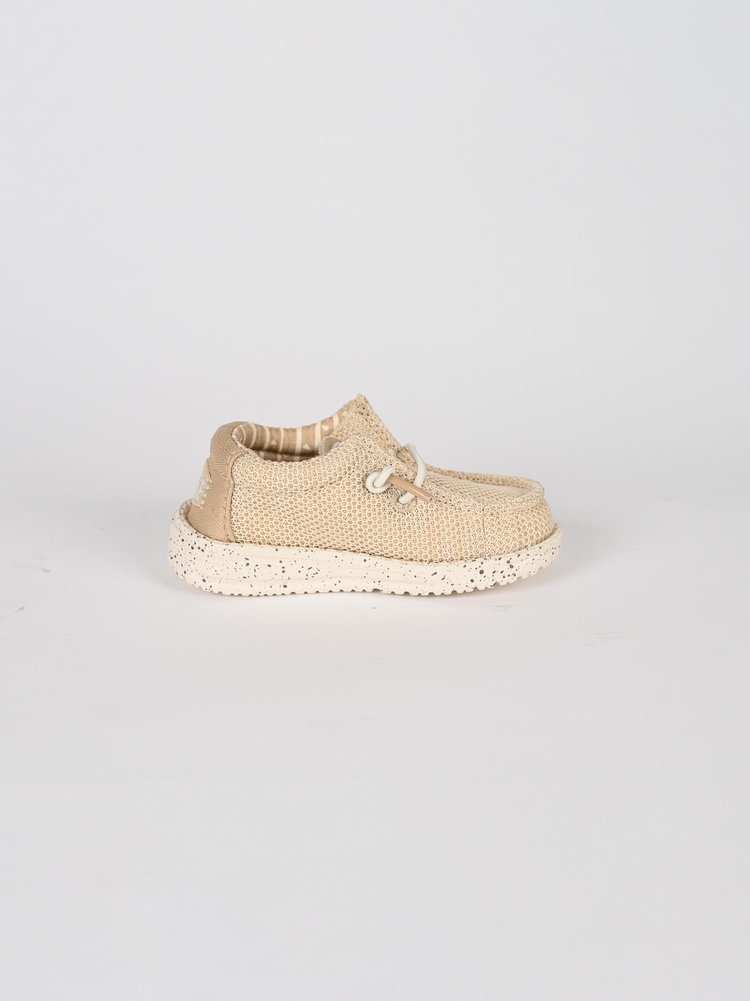 Slip-on teen WALLY STRETCH cream WALLY T STRETCH CREAM HEY DUDE 