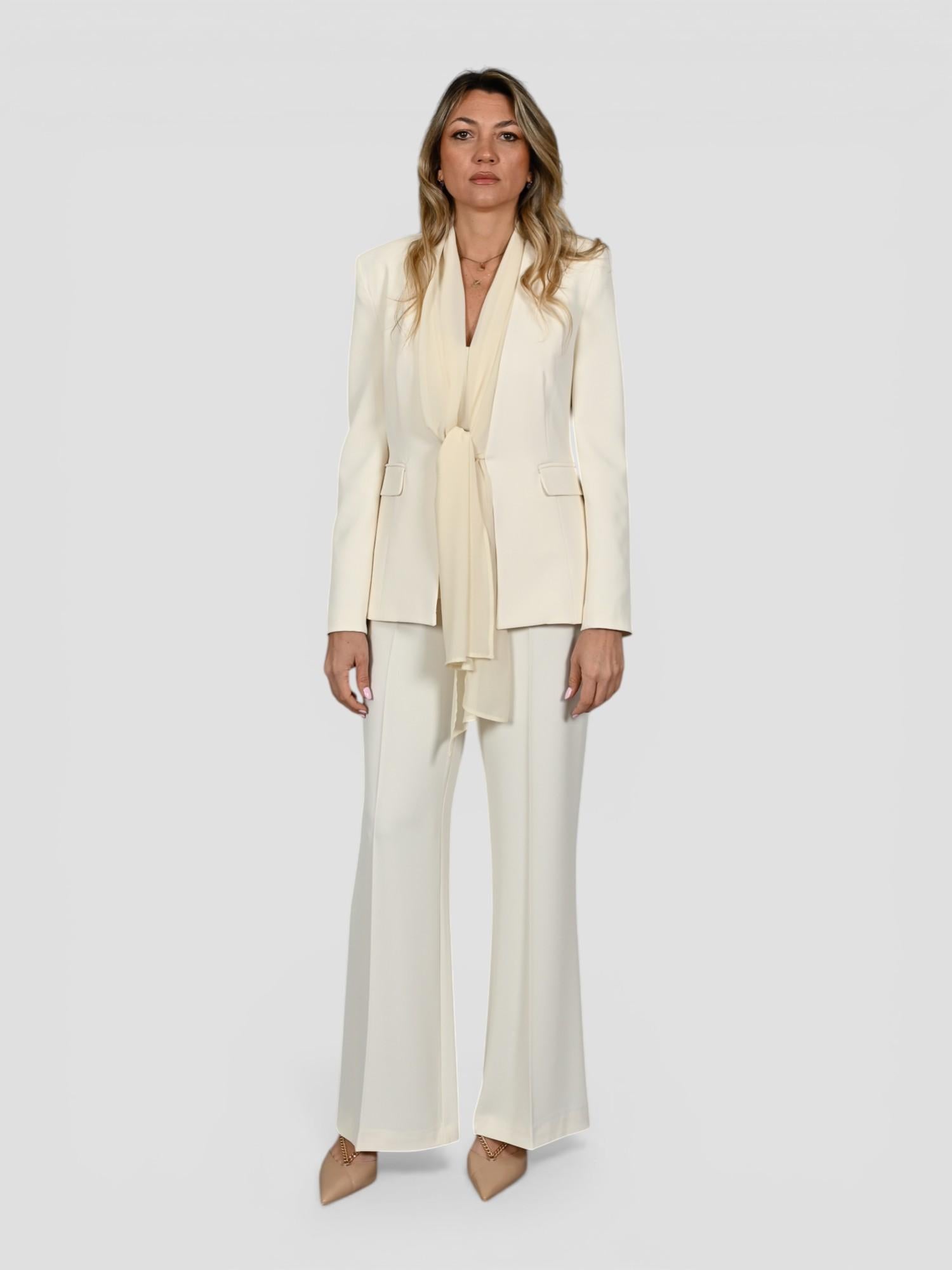 Blazer panna AN31132U collo georgette AN31132U308 PANNA ANITIE' 