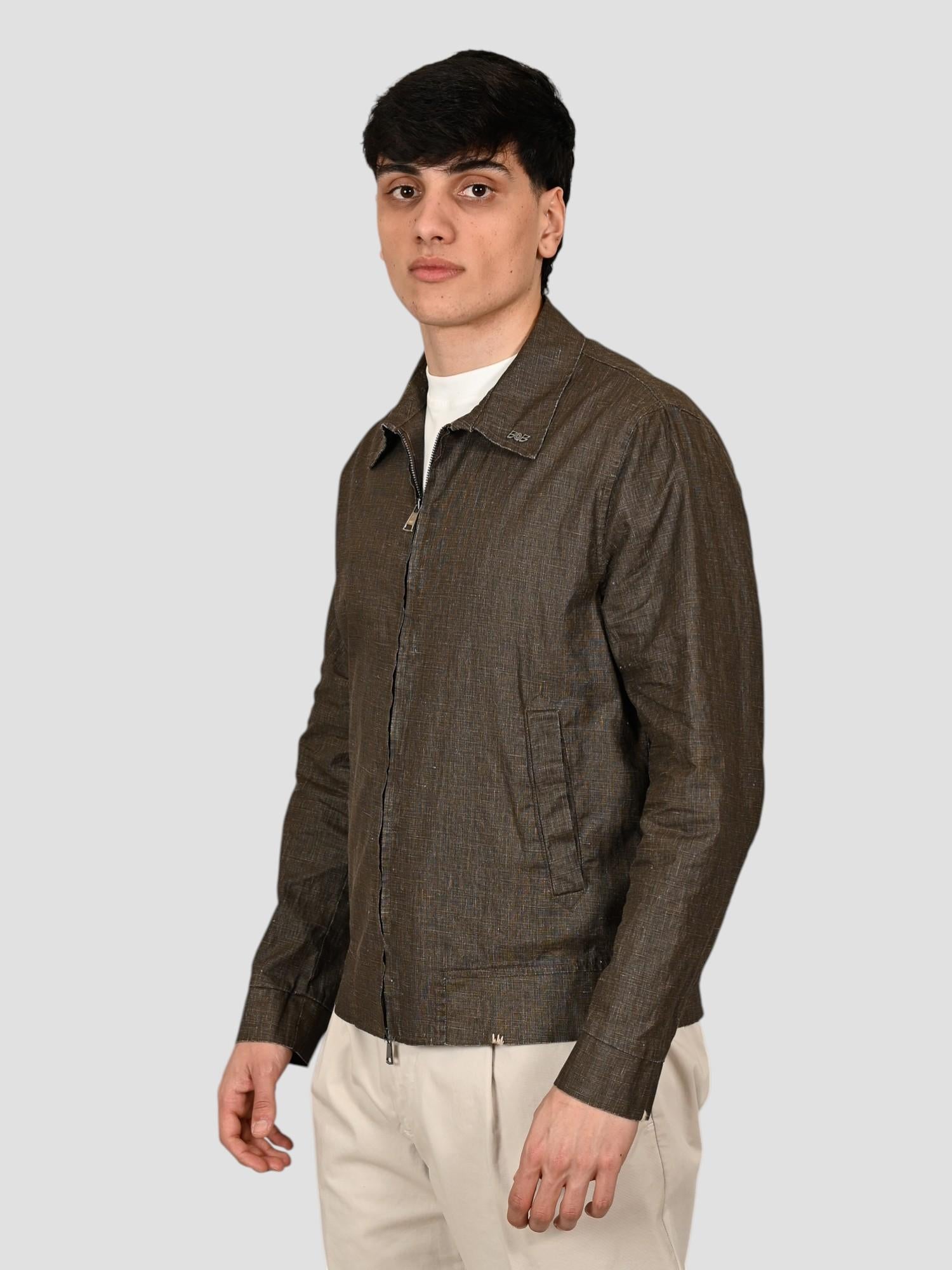 Giubbino brown FORES T559 lino FOREST559 BROWN BOB 