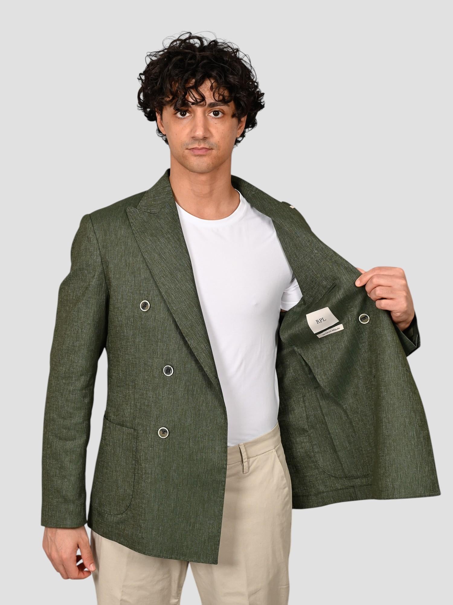 Blazer doppiopetto G22 BOA verde fiammato G22 BOA VERDE RPL 