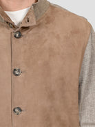 Giubbino WINSTON TWILL suede vanilla WINSTON TWILL VANILLA THE JACK LEATHERS 