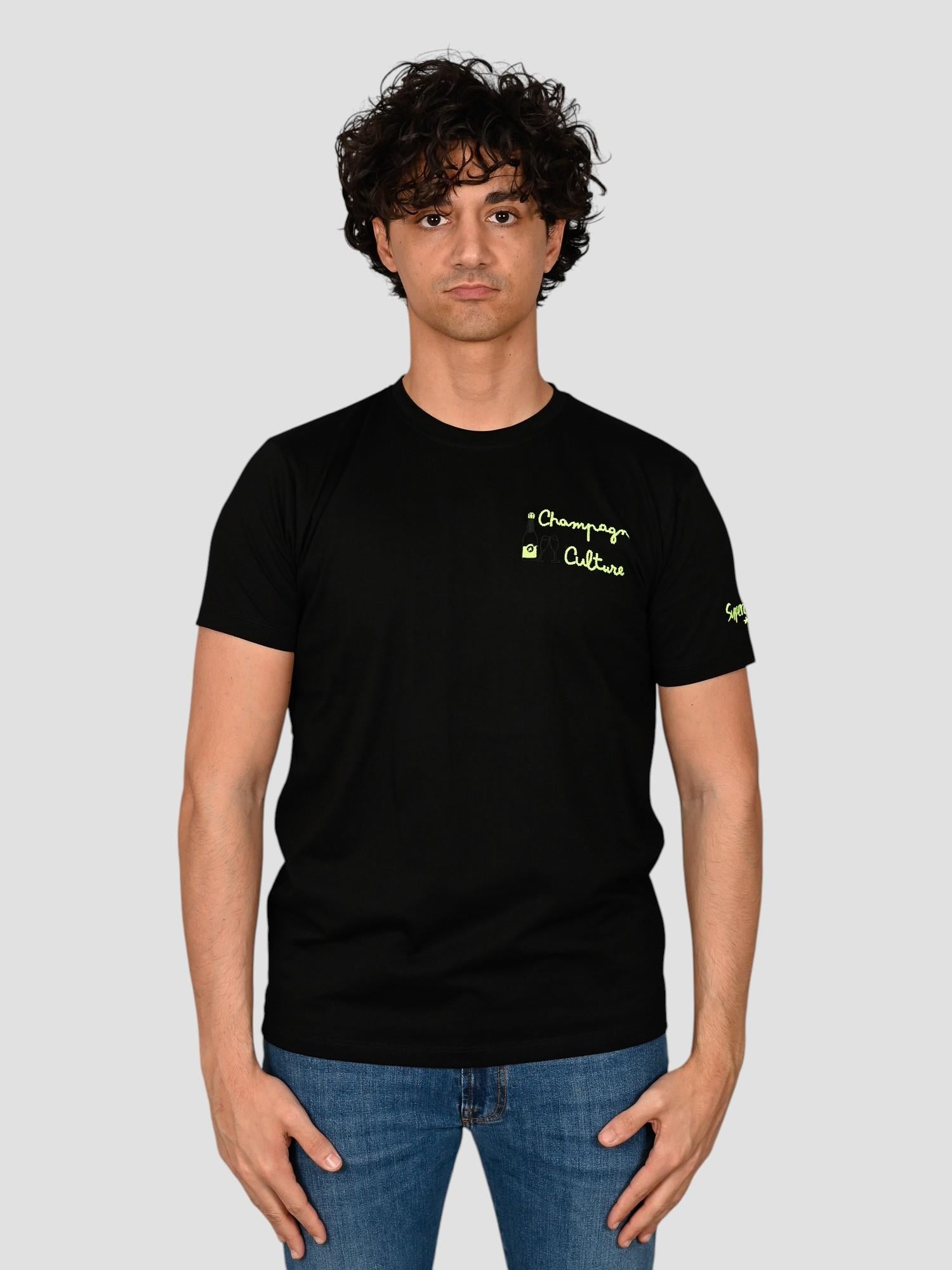 T-shirt A1119 NERO champagne culture A1119 NERO SUPERCULTURE CLOTHING 