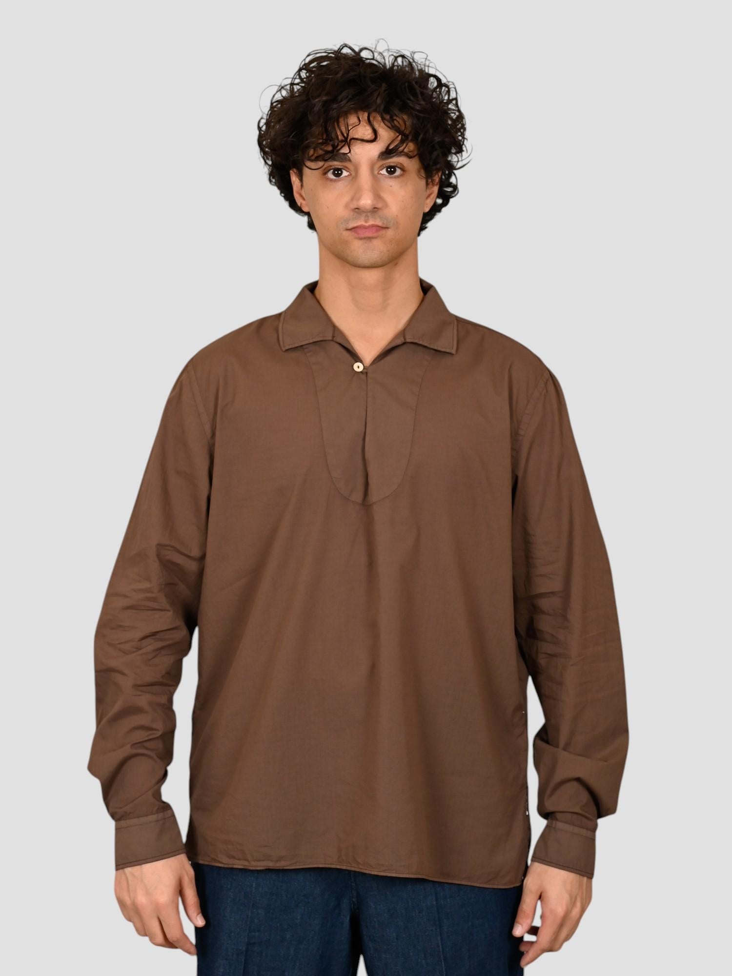 Camicia mussola SMKLTH marrone leggera SMKLTH6UA1 MARRONE TINTORIA MATTEI 