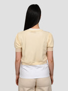 Cardigan corto WW31019 sabbia seta WW31019 SABBIA WHITE WISE 