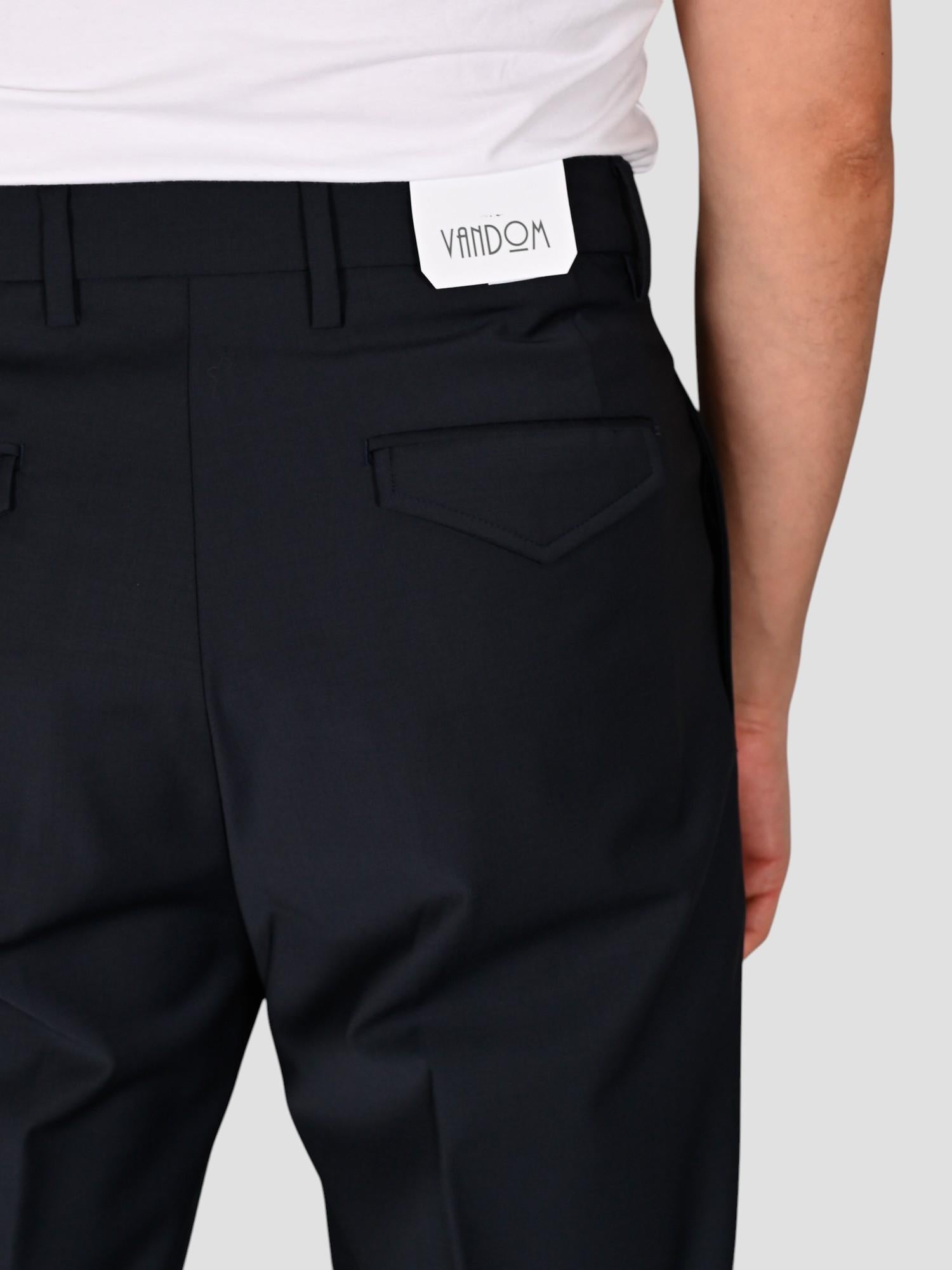 Pantalone blu LUCAT 244 fresco lana LUCAT244 BLU VANDOM 