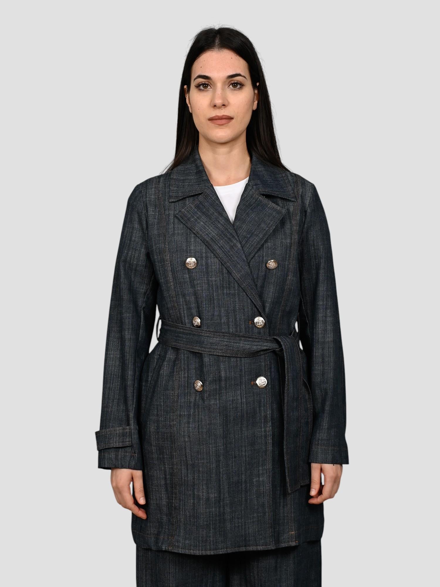 Trench denim WW31604 effetto denim WW31604 DENIM WHITE WISE 