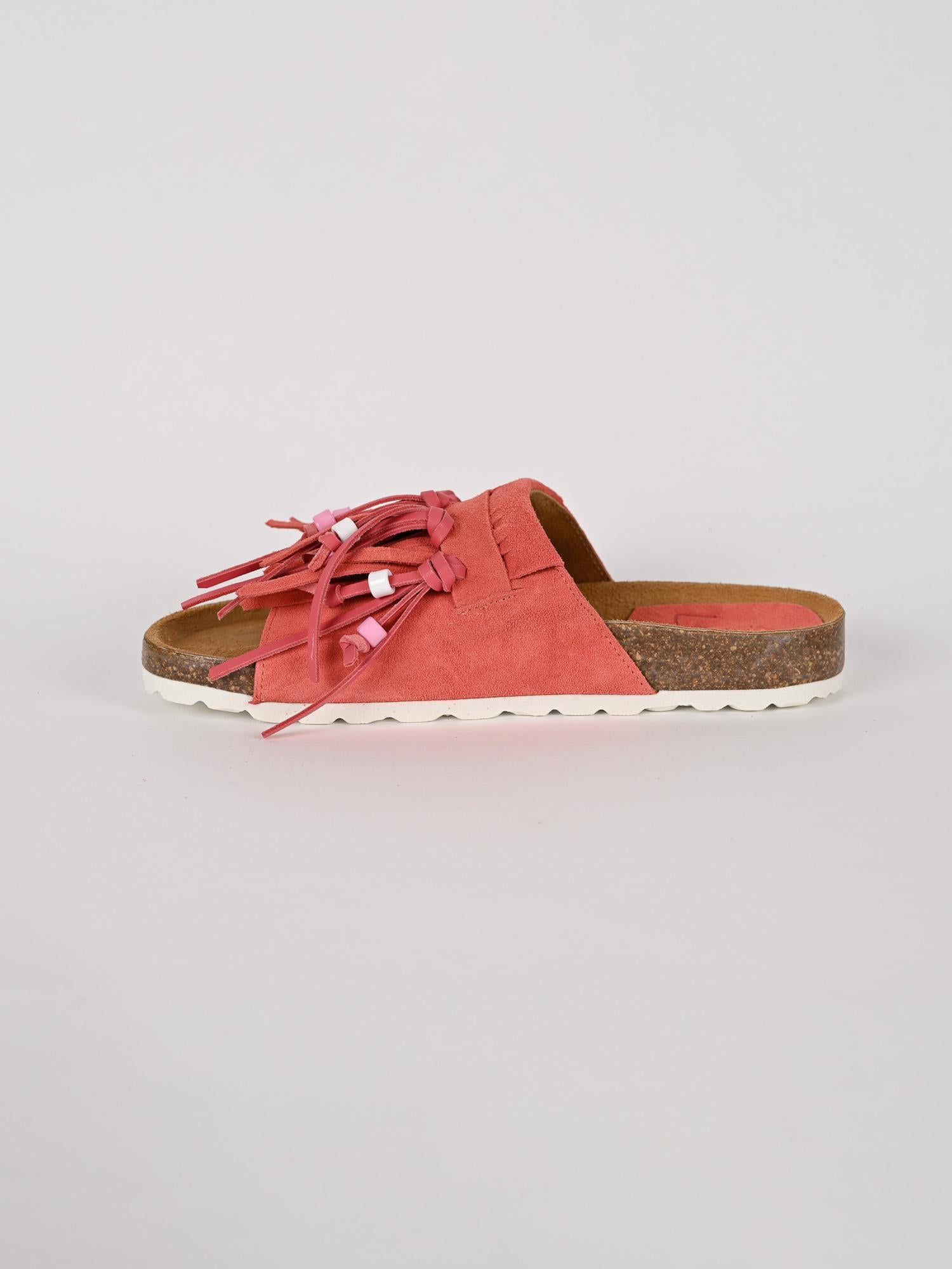 Ciabatta frange MAITE PASTEL suede corallo MAITE PASTEL CORALLO LAGOA 