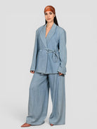 Giacca denim S25J801 chambray chiaro S25J801 CELESTE TENSIONE IN 