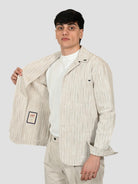 Giacca sabbia JONES 565 rigata JONES565 SABBIA BOB 