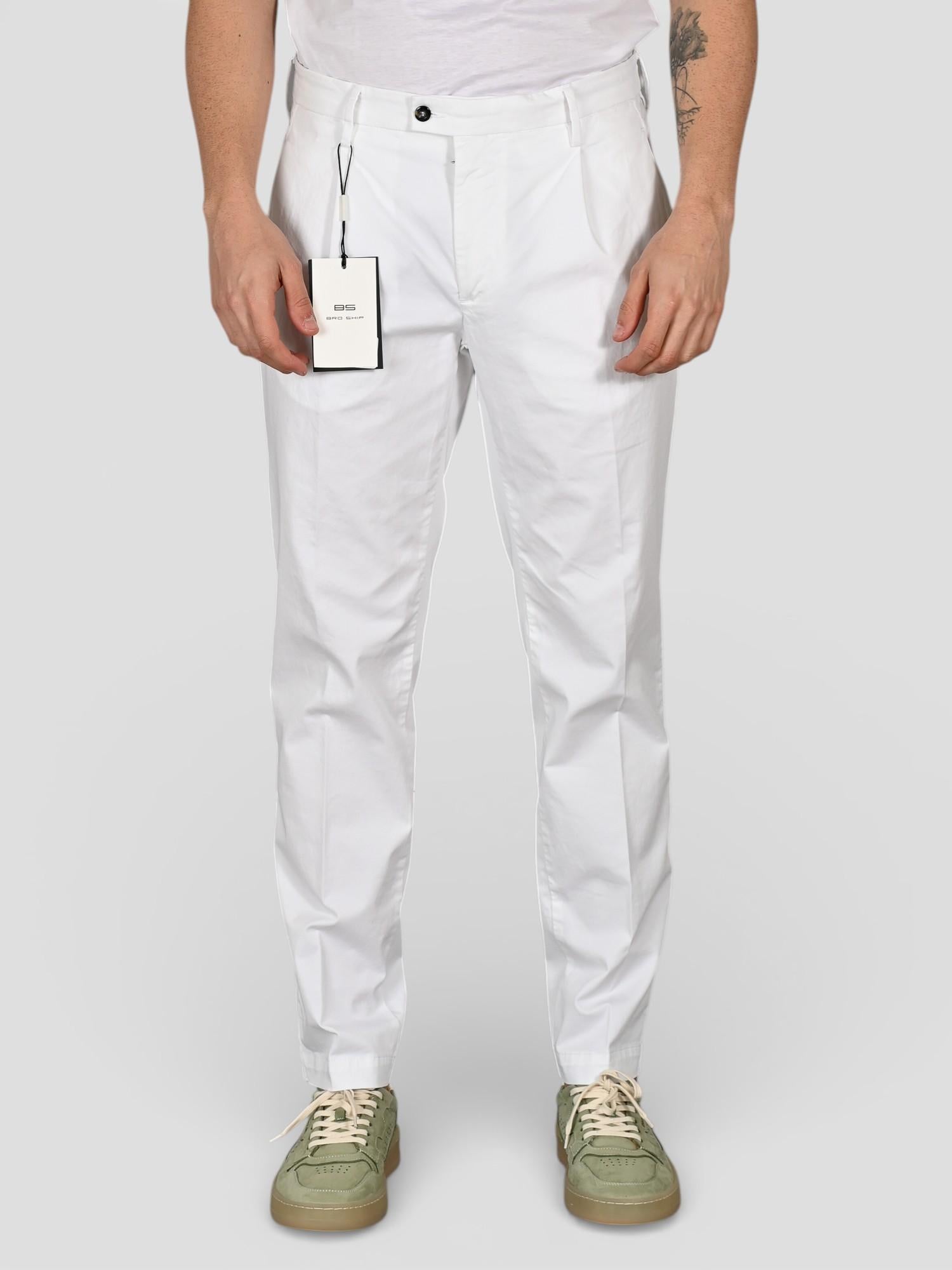 Pantalone bianco CHICAGO 8135 pence CHICAGO 8135 BIANCO BRO-SHIP 