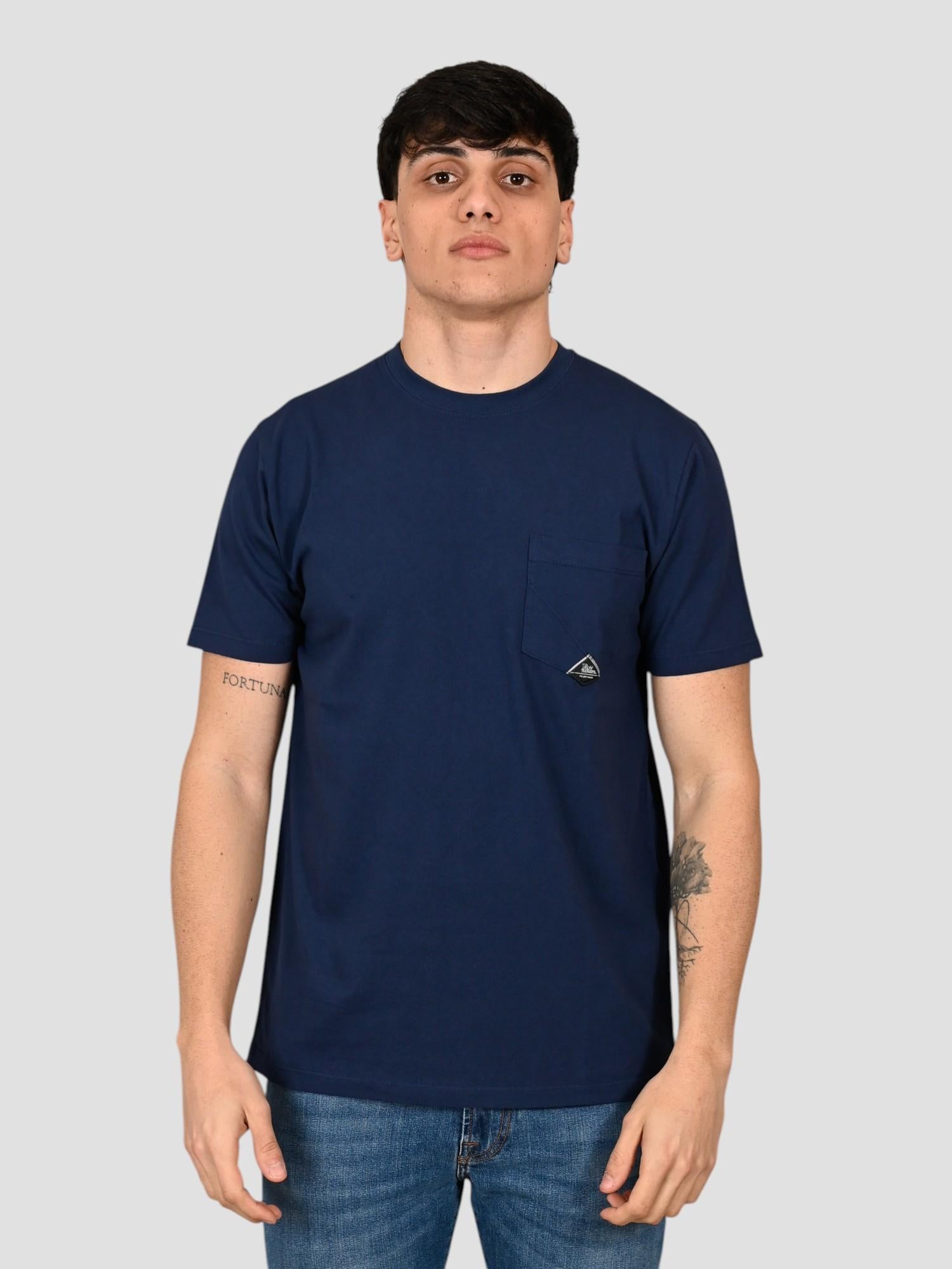 T-shirt blue work POCKET MAN POCKET MAN BLUE WORK ROY ROGER'S 