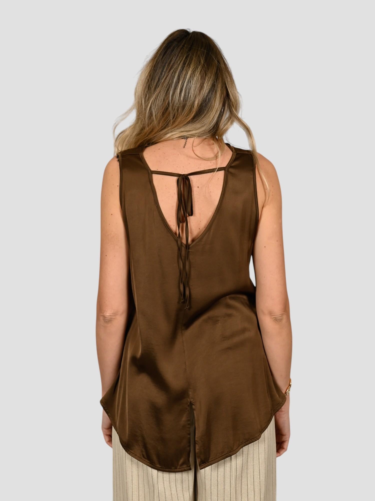 Top marrone AN24282V39  bruciato AN24282V39 MARRONE ANITIE' 