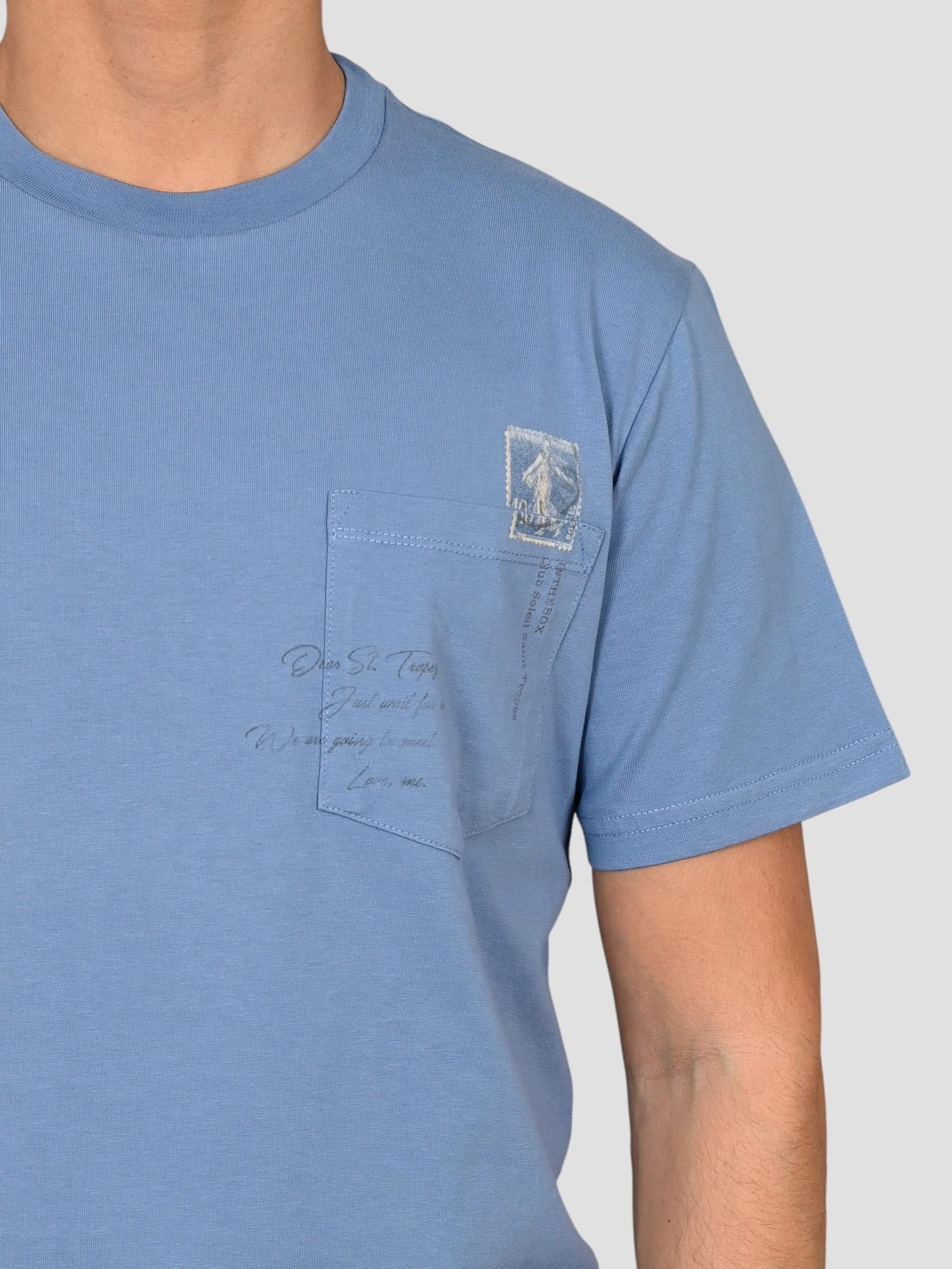 T-shirt blue jeans POCKET POSTCARD SS260016 BLUE JEANS INTHEBOX 