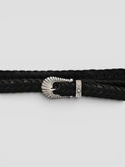 Cintura artigianale TRECCIA NERA pelle TRECCIA 025 NERO ALBERTO LUTI 