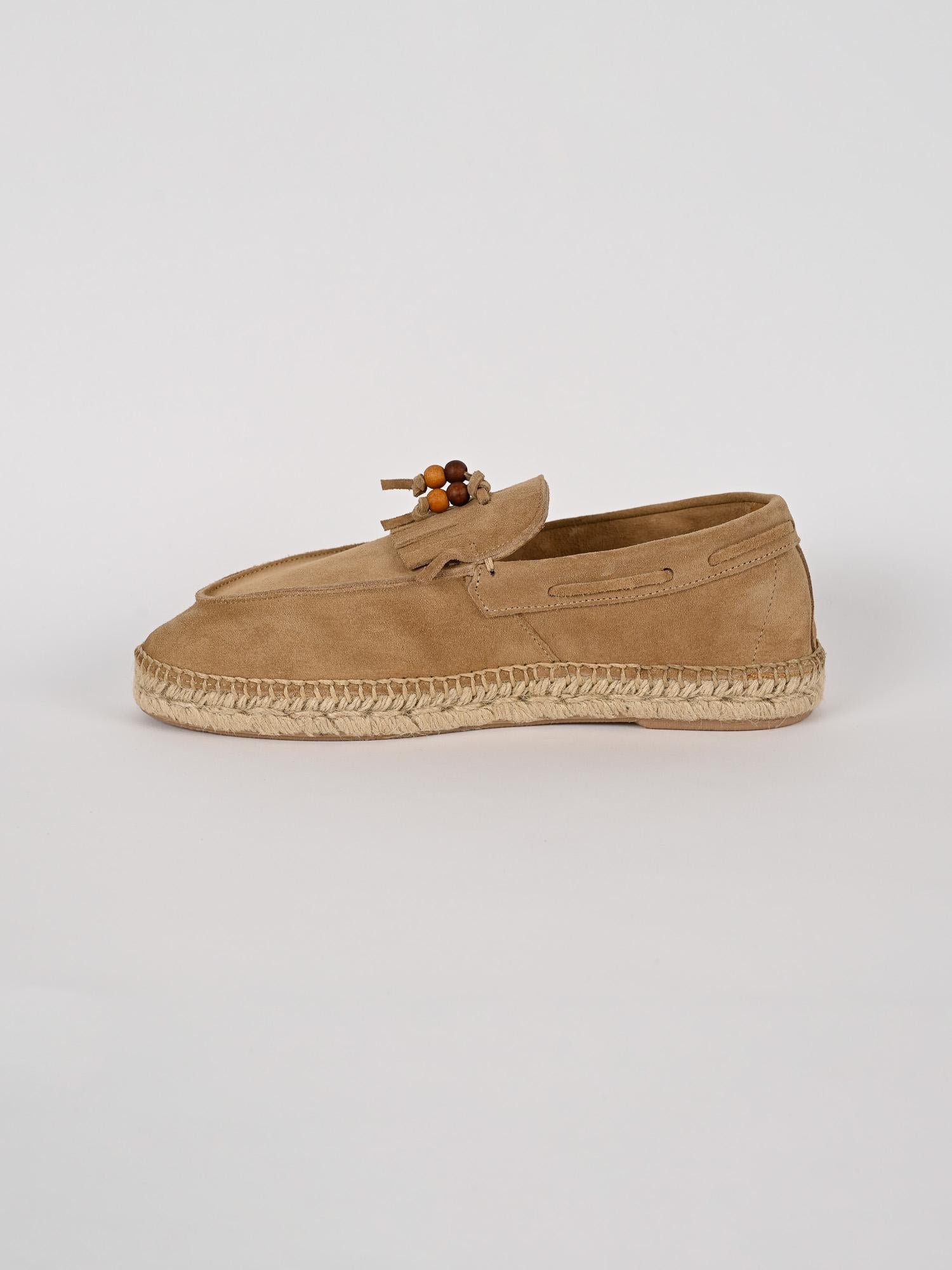 Mocassino frangia LOAFER TREBOL sabbia suede LOAFER FRANGIA ARENA LAGOA 