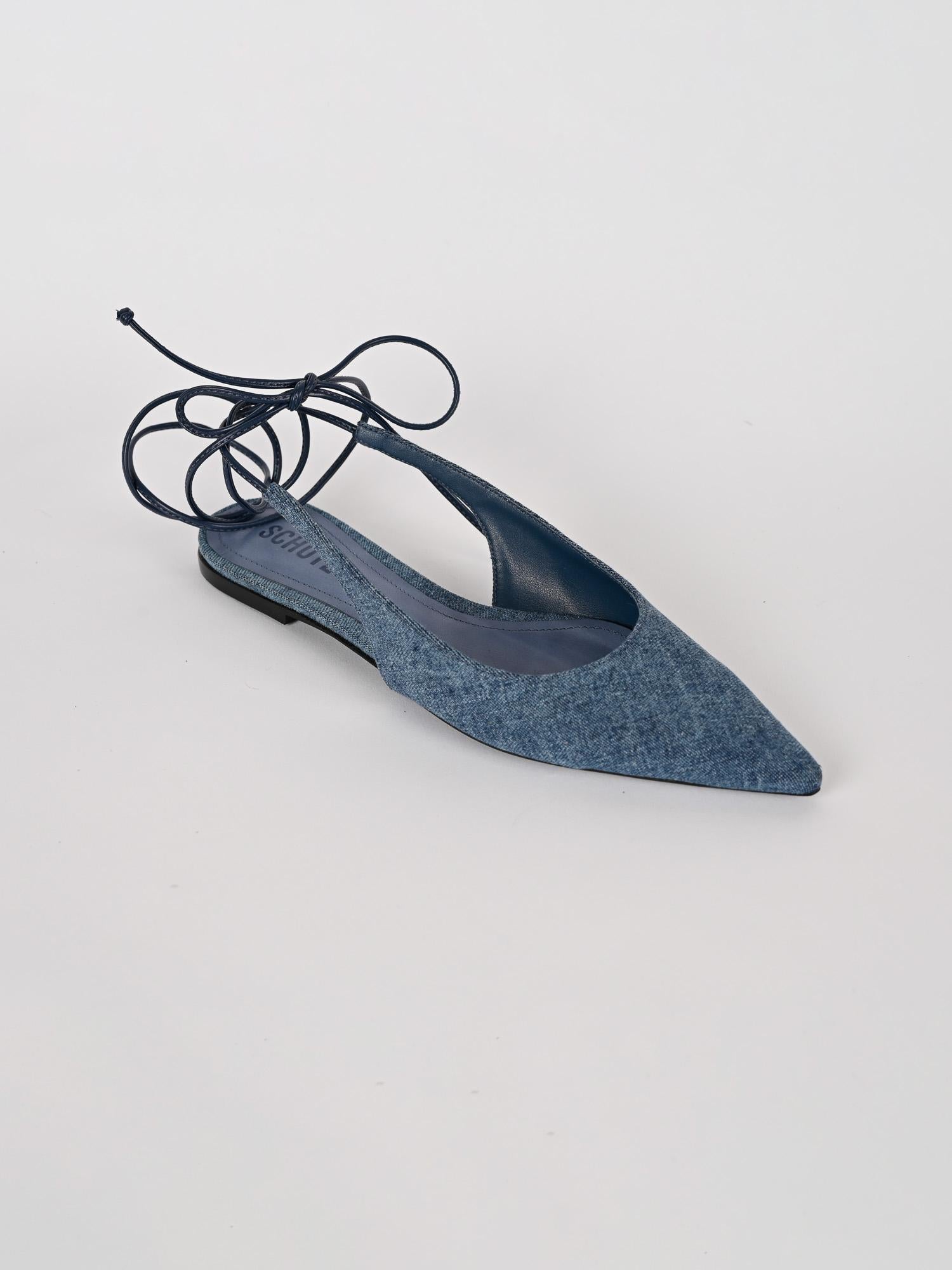 Slingback flats denim jeans marmorizado S220060048 DENIM SCHUTZ 