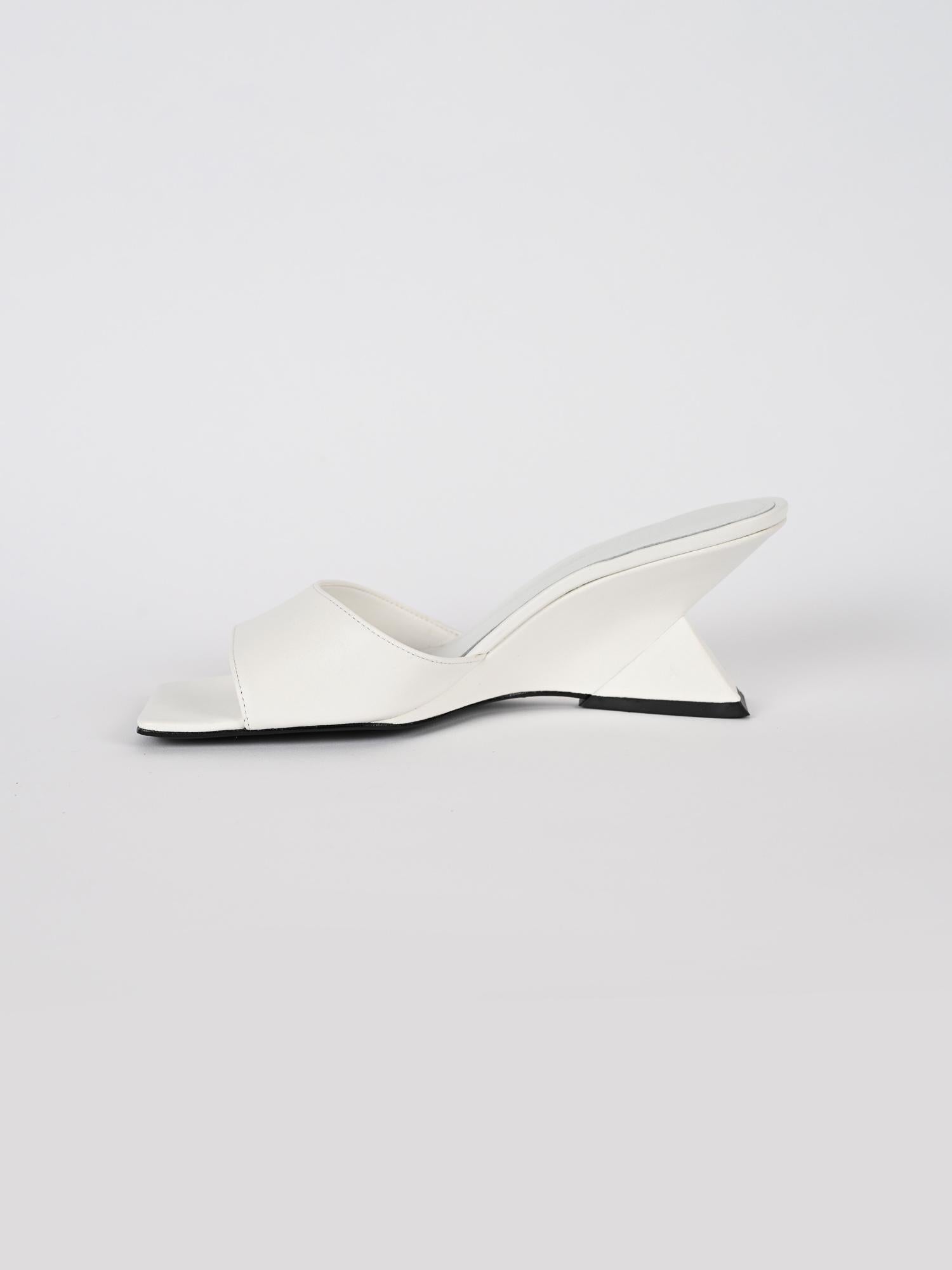 Mules donna bianca tacco sculpture S220010002 WHITE SCHUTZ 
