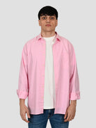 Shirt button down OXFORD NEW stripe SHIRT BOTTON WHITE PINK ROY ROGER'S 