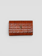 Clutch artigianale in pelle stampa cocco cognac POCHETTE COGNAC ALBERTO LUTI 
