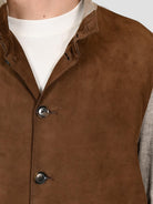 Giubbino WINSTON TWILL suede pecan WINSTON TWILL PECAN THE JACK LEATHERS 