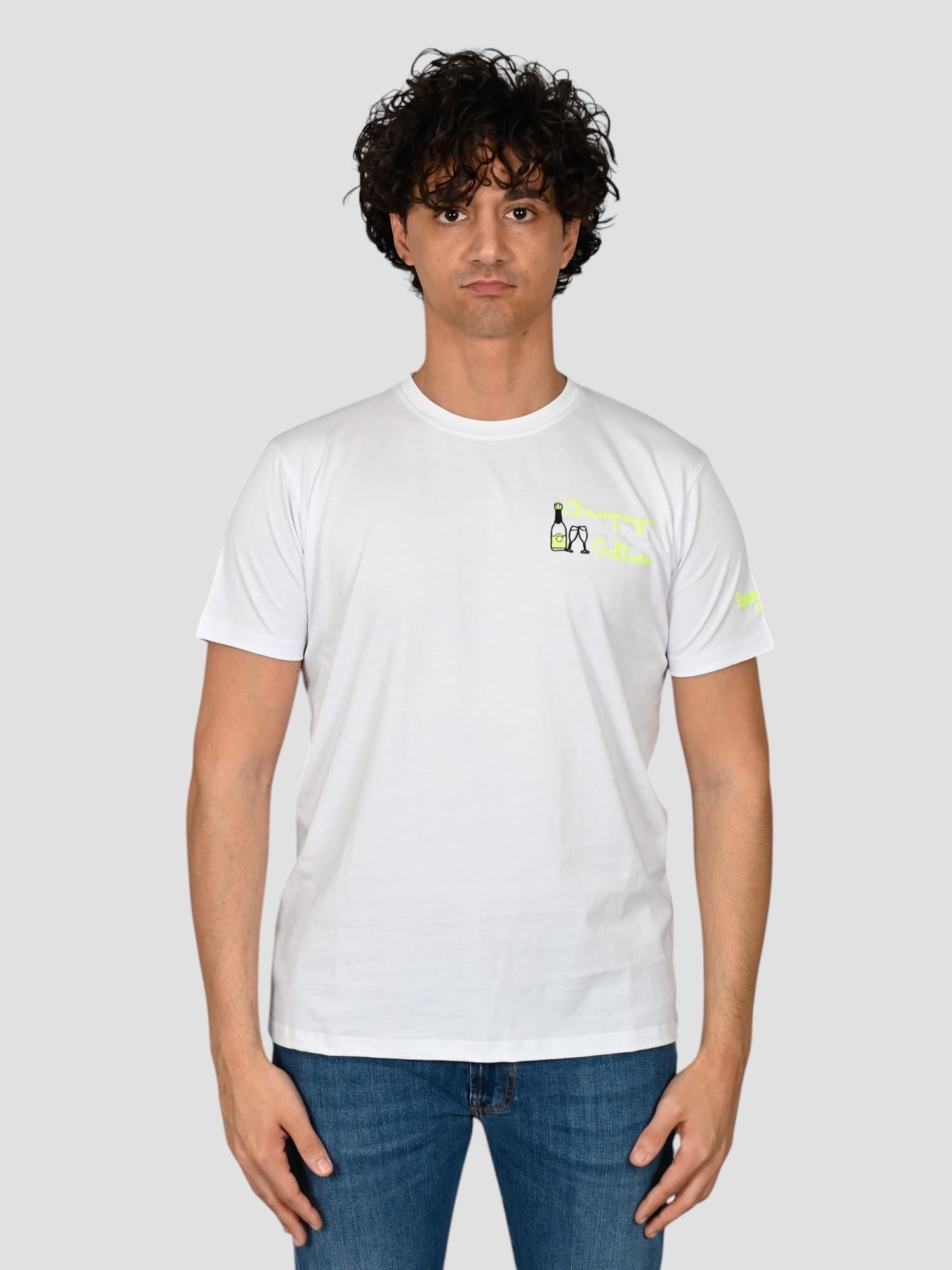 T-shirt A1119 NERO champagne culture<BR/> A1119 WHITE SUPERCULTURE CLOTHING 