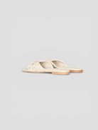 Mule pelle 8557 BONE intrecciato 8557 BONE CORRIDONI MILANO 