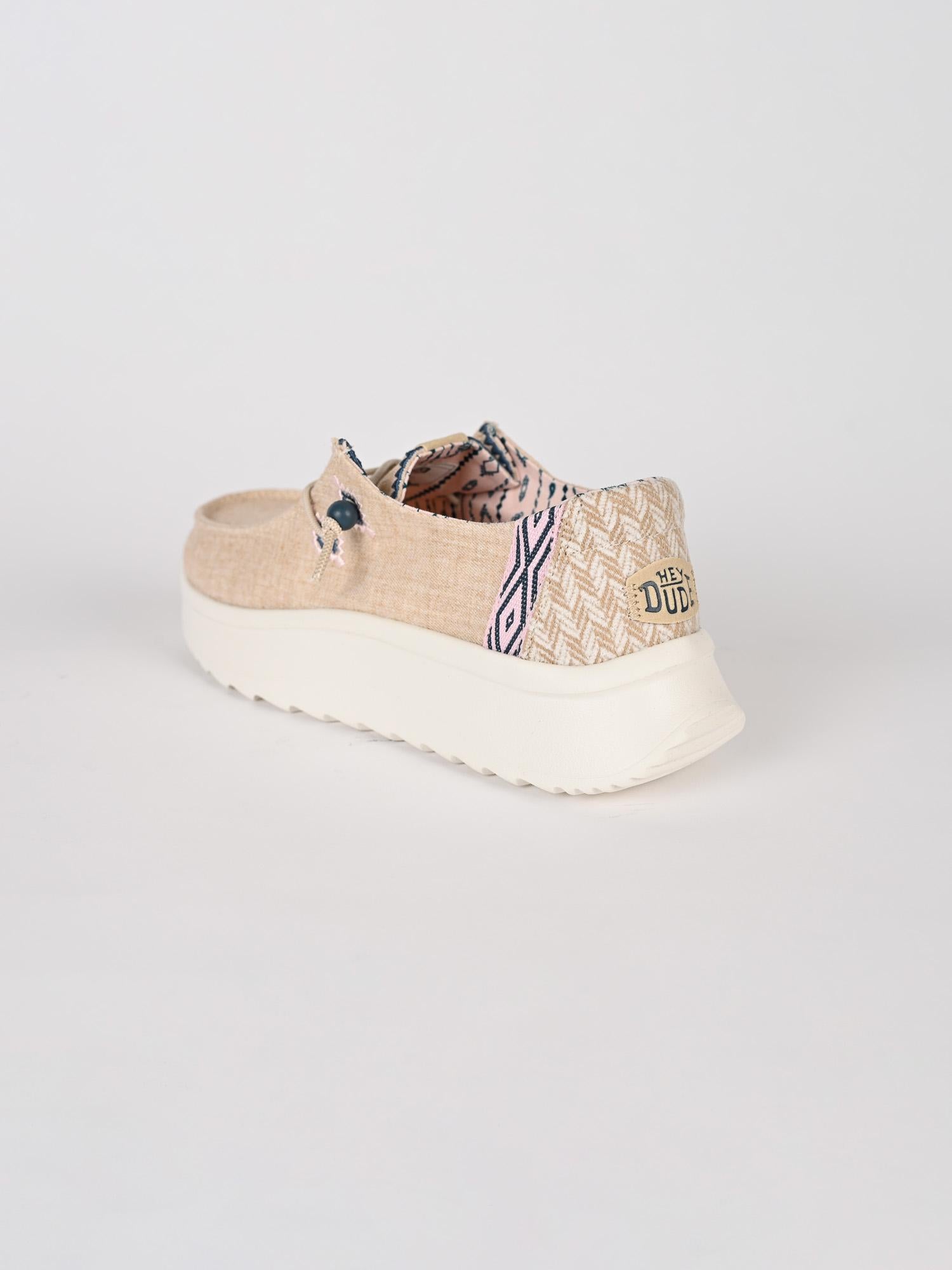 Slip-on cream WENDY PEAK chambray WENDY PEAK CHAMBRAY TAN HEY DUDE 