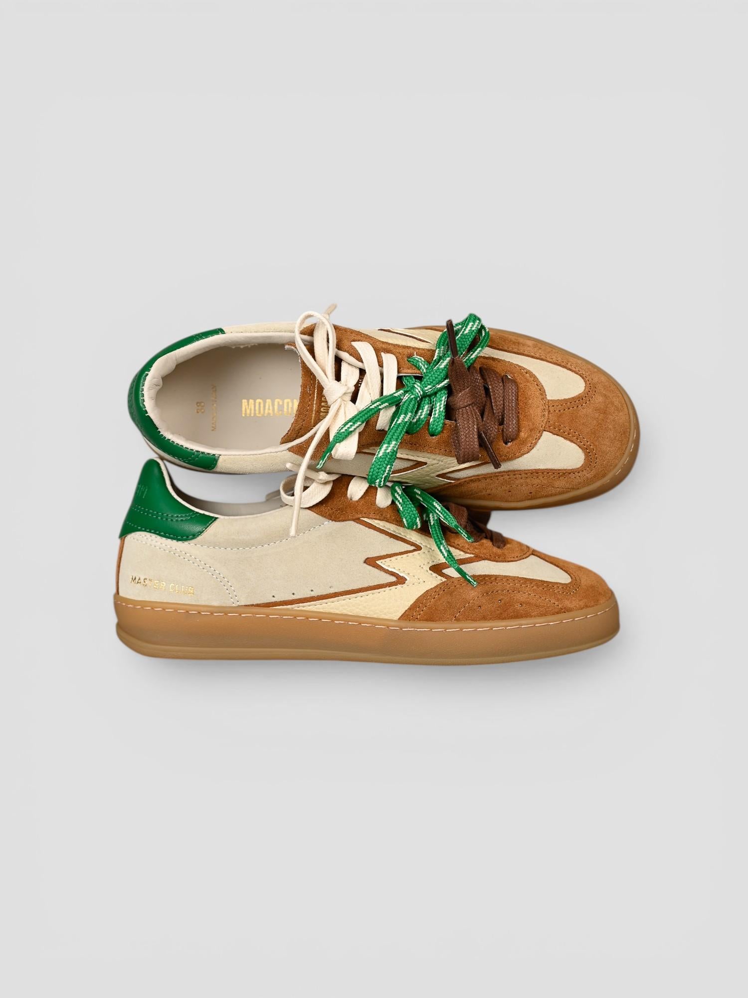 Sneakers CLUB PATCHWORK sand and cognac CL264 PATCHWORK MOACONCEPT 