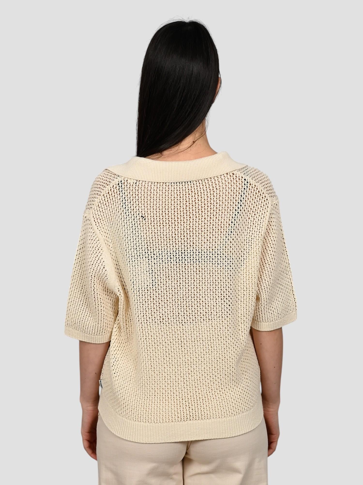 Polo ecrù ARGANALF maglia skipper ARGANAFL 990 RAFFIA ECOALF 