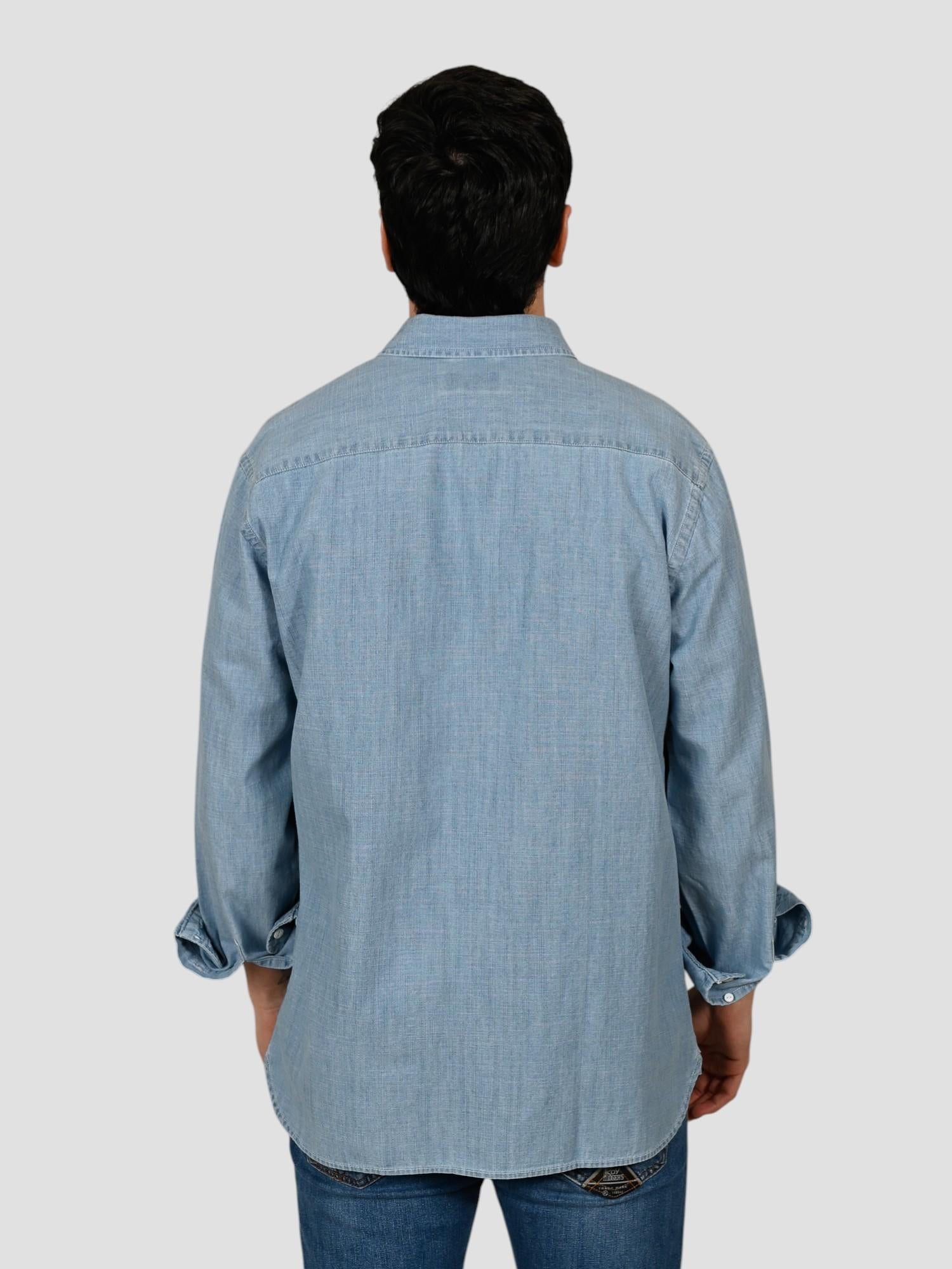 Shirt button down MAN CHAMBRAY SHIRT BOTTON BLEACH ROY ROGER'S 